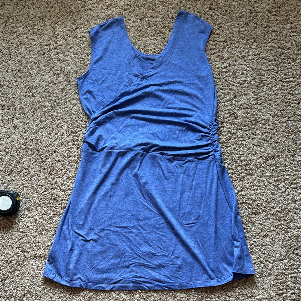Patagonia Porch Song Blue Midi Wrap Dress
